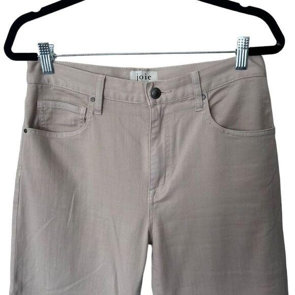 Joie Stretch Flat Front Relaxed Fit Bootcut Jeans Beige Denim Light Wash Size 6 - Picture 6 of 14